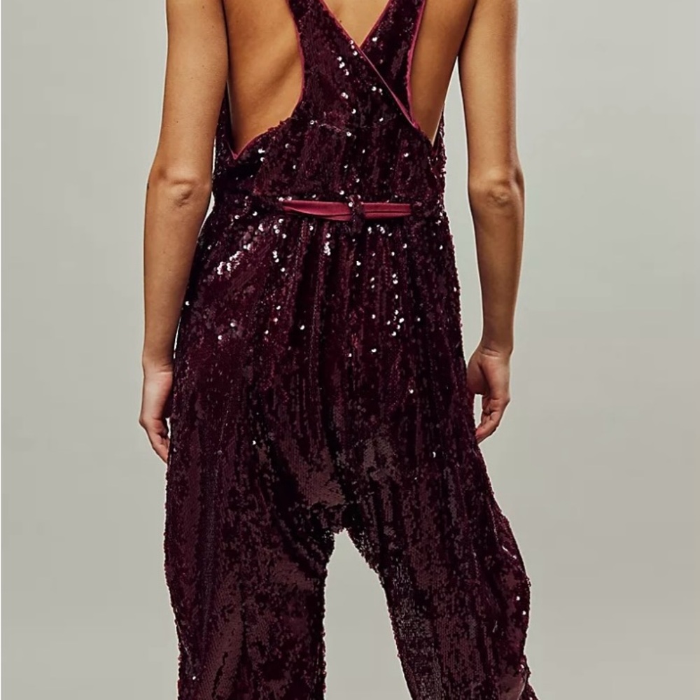 FP “Love Again” sequined harem romper, SP, NWOT - Picture 2 of 8